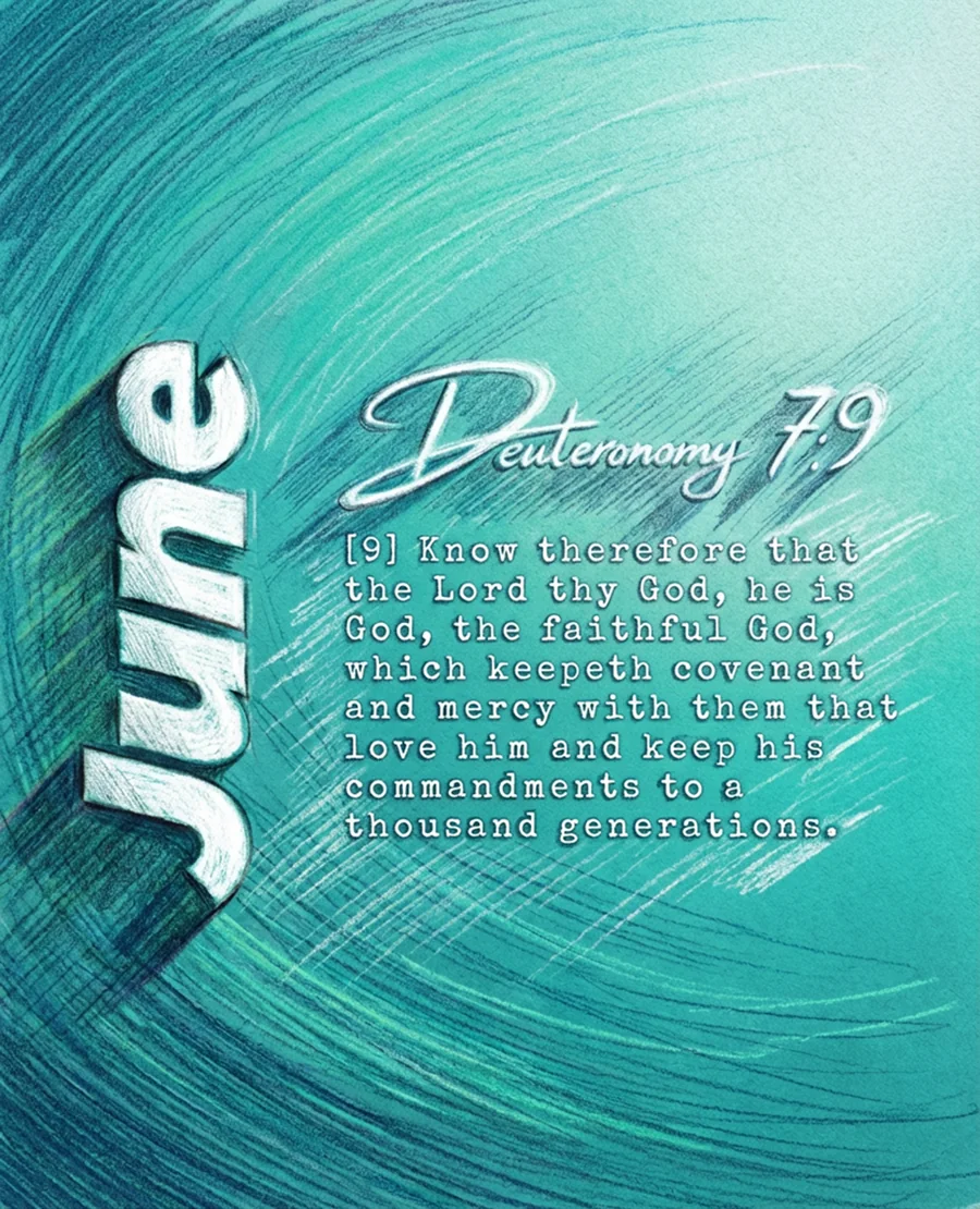 June chapter artwork, Deuteronomy 7:9