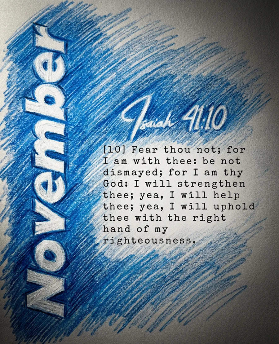 November chapter artwork, Isaiah 41:10