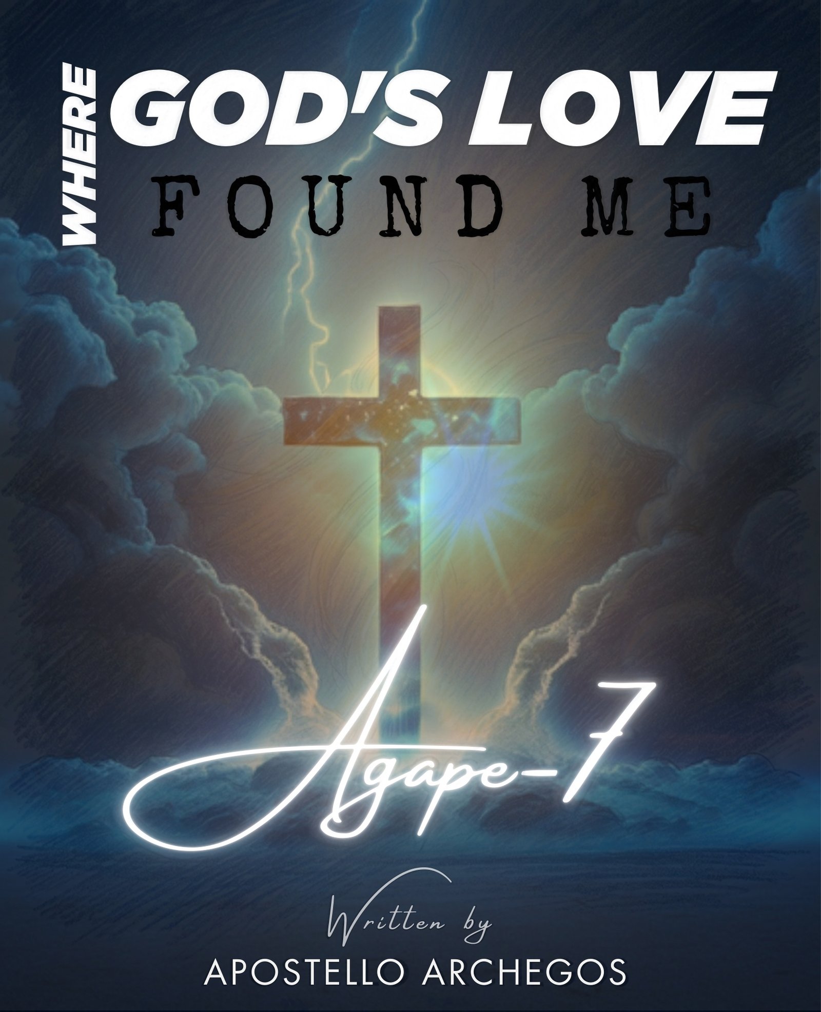Where God’s Love Found Me poetry devotional book cover (Agape-7) by Apostello Archegos.